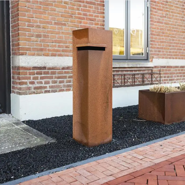 Briefkasten für Briefe aus Cortenstahl 